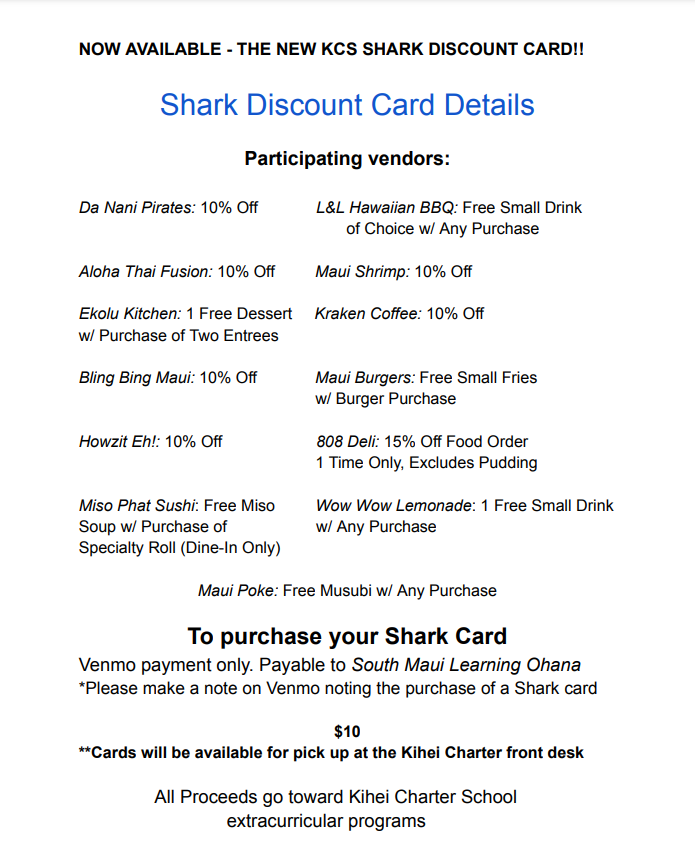 Shark Discount Card 